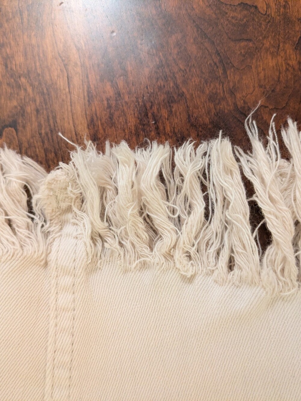 Free People Skinny Women's Jeans - Size 26 - Cream - Distressed - Frayed Hem - Picture 7 of 8
